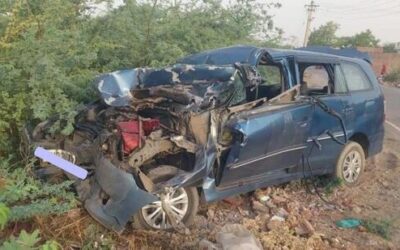 Rajasthan: Four of a family dead, 3 injured as car rams into truck in Pali Mangled remains of the car after the accident HT 1746181173051 https://jaipur.visitinrajasthan.com/wp-content/uploads/2023/10/cropped-cropped-R-2.png