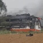 two people were killed and over a dozen were injured after a bus caught fire upon coming in contact with a high tension wire on the jaipur delhi highway https://jaipur.visitinrajasthan.com/wp-content/uploads/2023/10/cropped-cropped-R-2.png